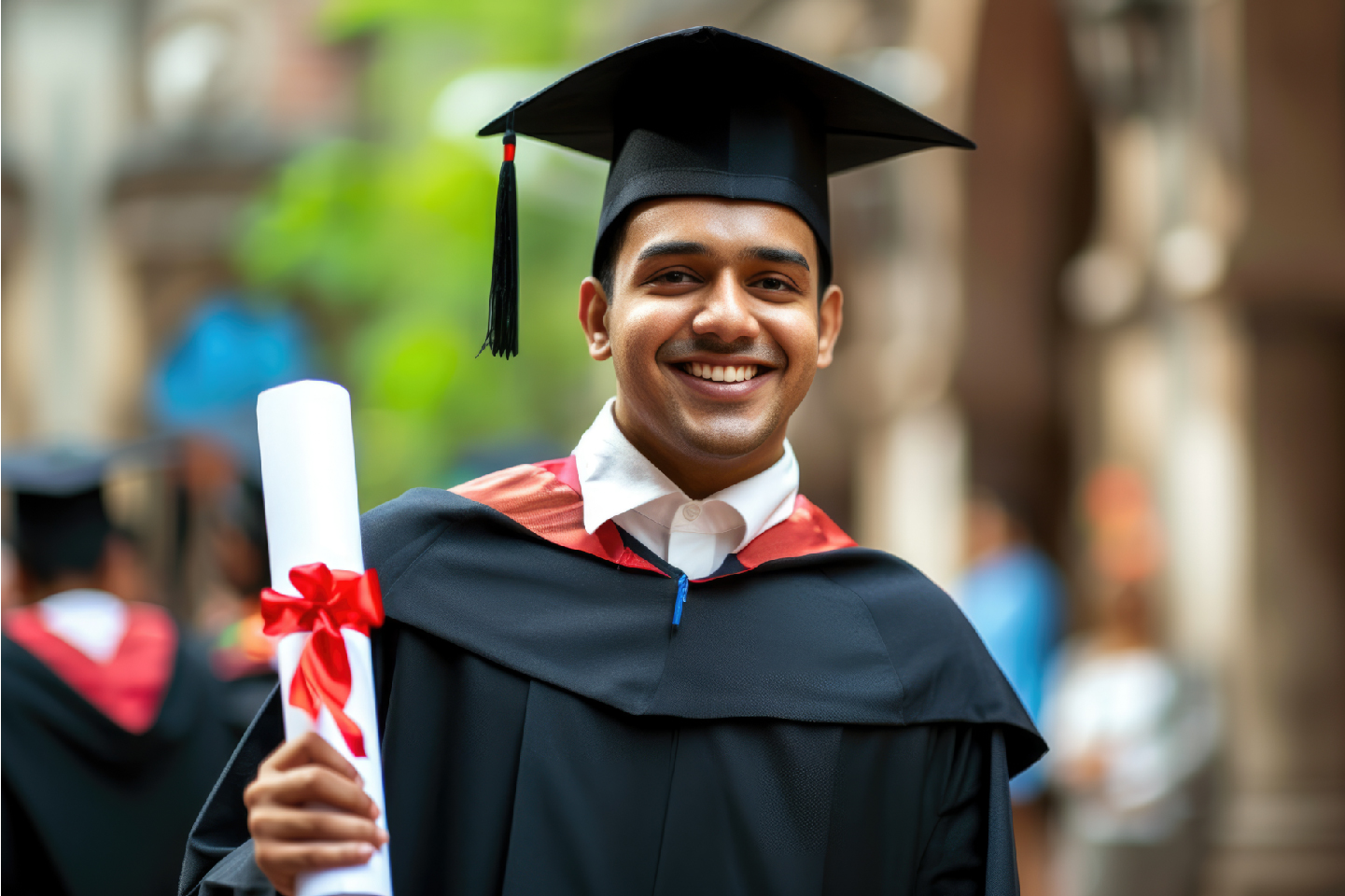 Asian woman backpacker or traveler with luggage with passport walking
